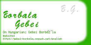 borbala gebei business card